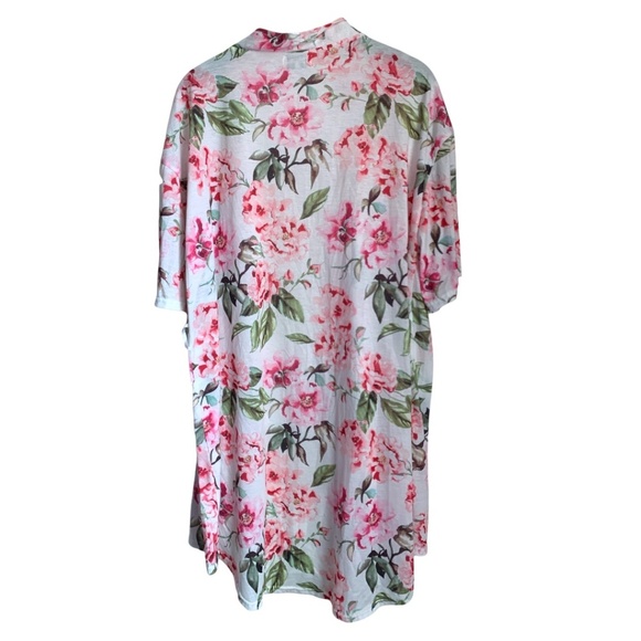 Mumu Women's Kimono Robe One Size (S/M) Pink Flowers - Picture 4 of 6